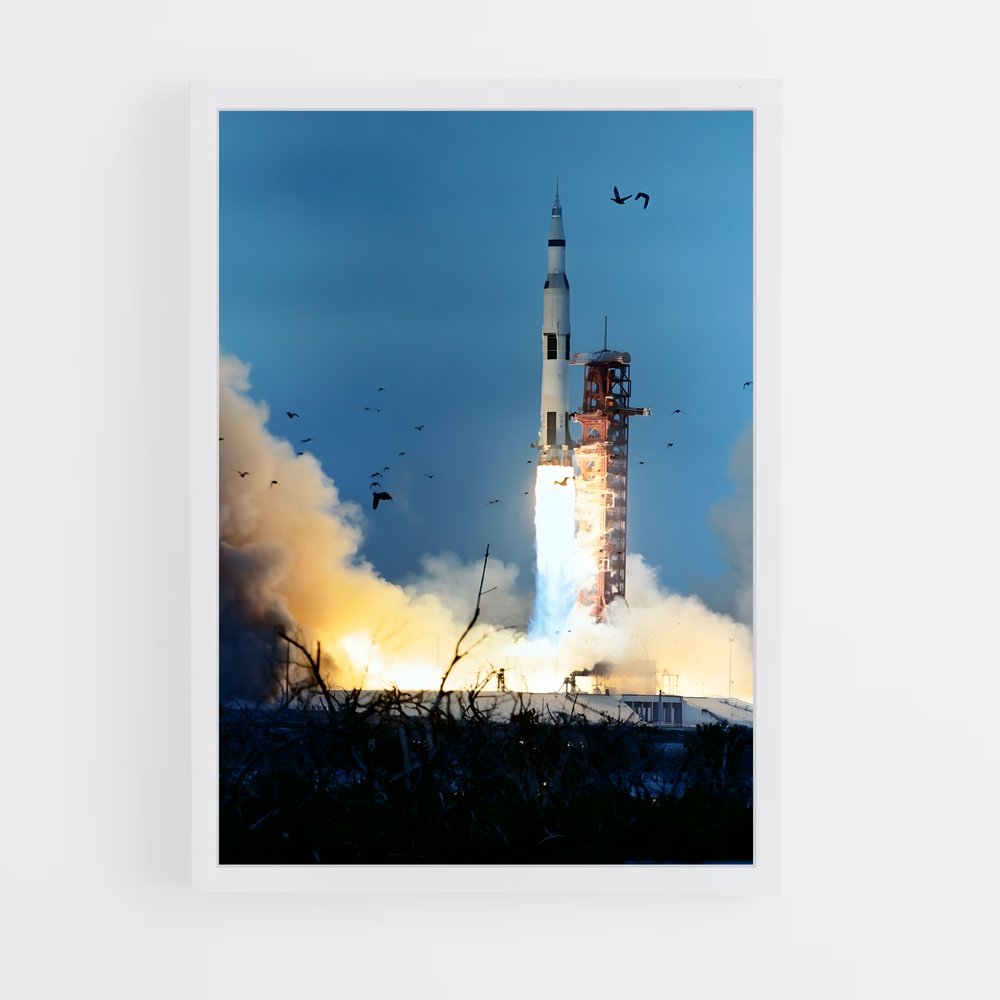 Poster Époustouflant course à l'espace – affiche Espace rétro (vue 3)